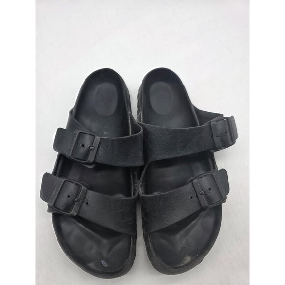 Birkenstock Arizona EVA Sandals Womens Size 7 Womens 6 Black Two Strap Slides - Picture 3 of 11
